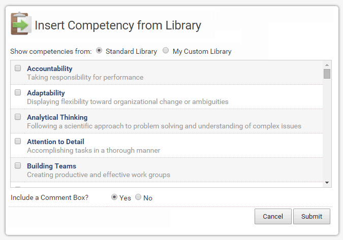 EchoSpan 360-Degree Feedback Competency Library