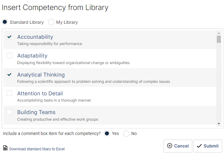 EchoSpan 360-Degree Feedback Competency Library